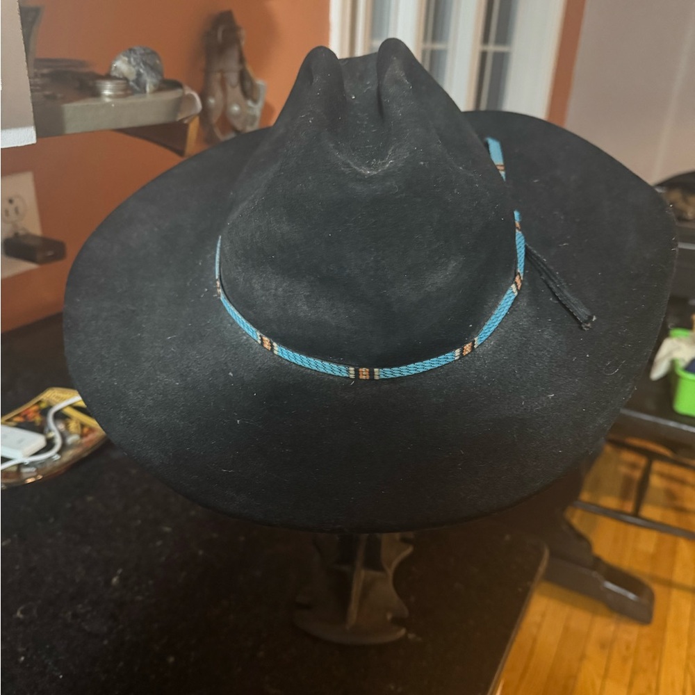 Stetson Beaver stylish  Black Hat with Blue Accent
